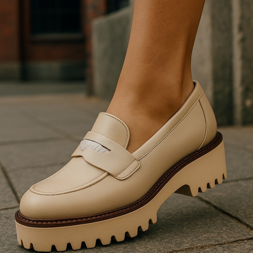 CCOCCI Women's Cream Loafers